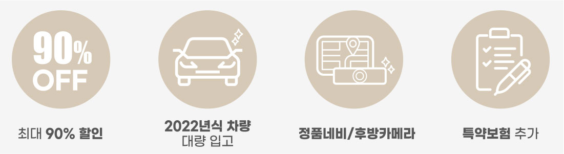 제주렌트카 90%할인, 2022년식 신차, 정품네비, 후방카메라 이미지